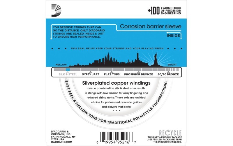 D'ADDARIO EJ40 - струны для акустической гитары ФОЛК